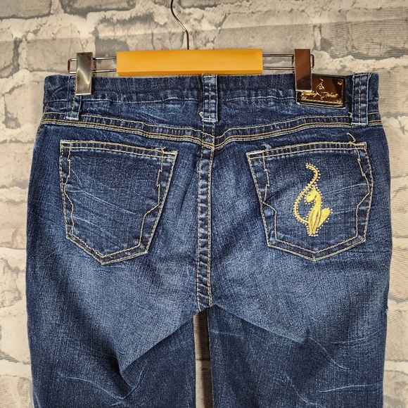 Vintage Y2K Baby Phat Jeans Baby Bootcut Mid Rise Medium Wash Fade Size 13 - Picture 11 of 15